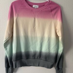 Evereve Colorblock/ Rainbow Sweatshirt